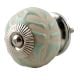 Sage Green Etched Ceramic Floral Cabinet Knob Online 